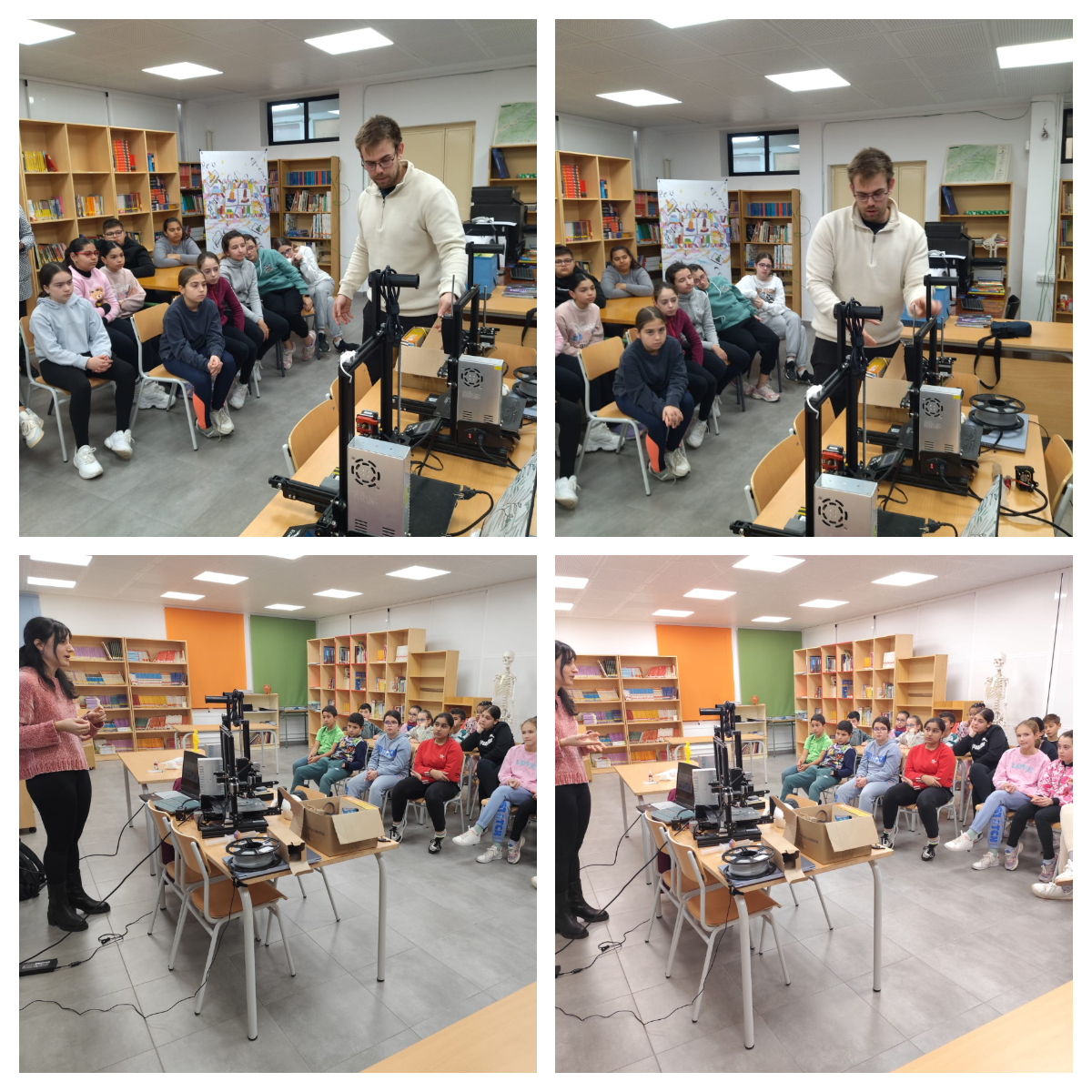 UExDivulga's tweet photo. 🤓Desde noviembre los investigadores @infouex continúan divulgando en los centros extremeños con #circularscience #Science4all
📷Algunos talleres:
- Descubriendo la Bioimpresión de Laura Mendoza
- ¿Qué te dicen huesos e insectos? Eva Frontera.
- Smart living de Clara Báez. https://t.co/O20GxGPVTj