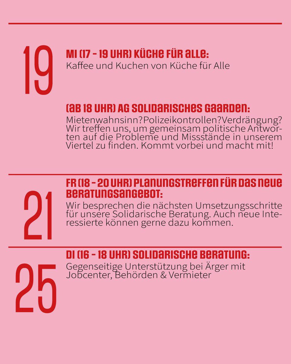 PerspektiveK's tweet photo. Auch in diesem Monat ist der Stadtteilladen Anni Wadle in der Kieler Str. 12 in #Kiel-#Gaarden immer einen Besuch wert. Checkt das Programm und kommt vorbei: https://t.co/2W0Rq8UtUK #solidarischerstadtteil #solidarischesgaarden https://t.co/7dtOuCKPS2