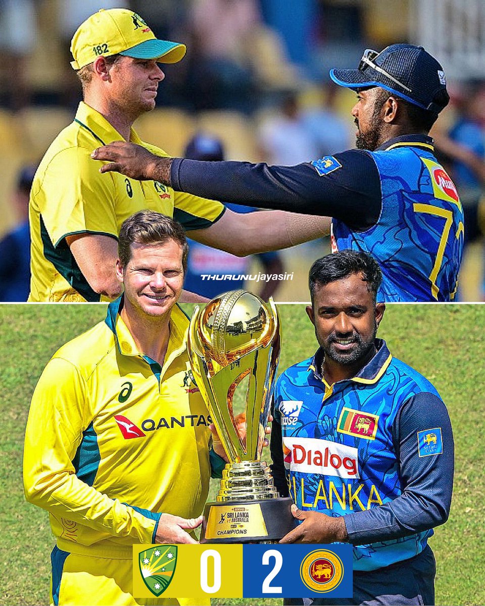 ThurunuJ's tweet image. IT'S A WHITEWASH!!! 🔒

This is the FIRST TIME ever, Sri Lanka 🇱🇰 whitewashed Australia in an ODI series. #SLvAUS