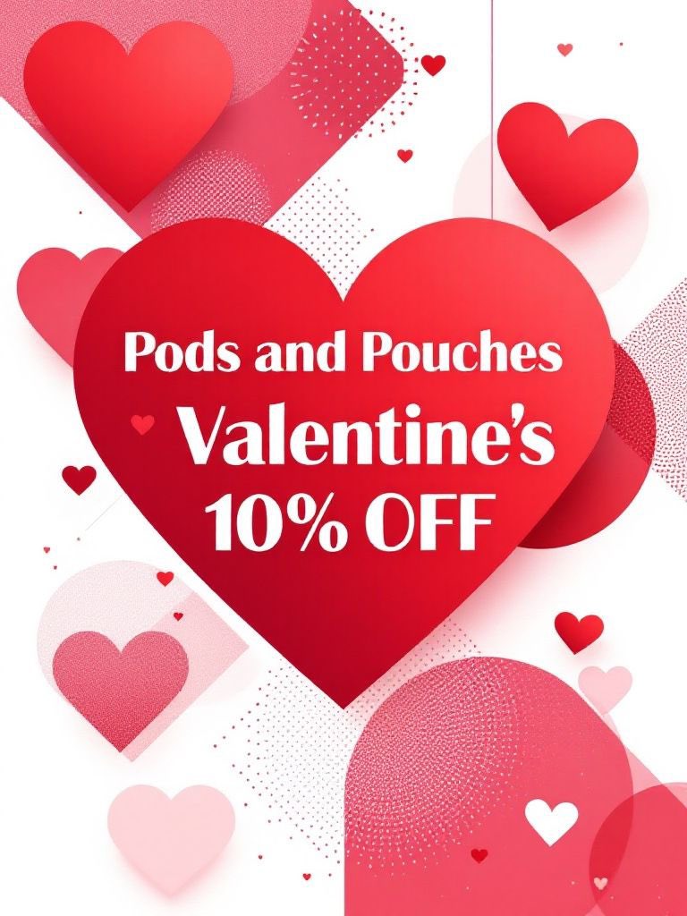 Take advantage of our Valentines Day Discount Code 

USE - P&amp;PValentine10
For 10% OFF all nicotine pouches. 

Offer ends midnight Sunday

podsandpouches.co.uk

Excludes Sale Items