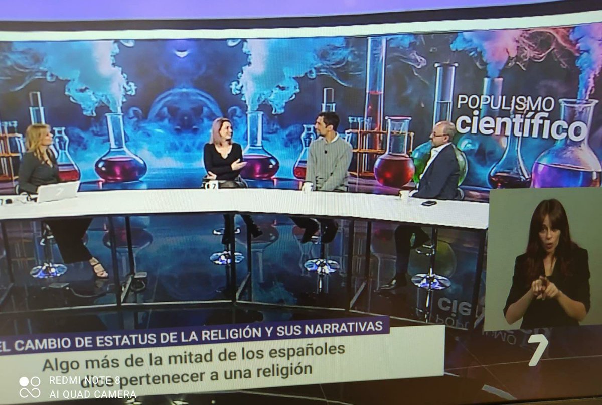 Christian de la Fe (@health_sherlock) on Twitter photo Ayer en <a href="/la7tele/">La 7</a> junto a <a href="/raquelsastrecom/">Raquel Sastre</a>, debatimos acerca del populismo científico, la divulgación y el papel de los científicos y medios de comunicación para luchar contra la desinformación. Gracias por la invitación!!
<a href="/UMUdivulga/">UMU Divulga</a> Ayer en <a href="/la7tele/">La 7</a> junto a <a href="/raquelsastrecom/">Raquel Sastre</a>, debatimos acerca del populismo científico, la divulgación y el papel de los científicos y medios de comunicación para luchar contra la desinformación. Gracias por la invitación!!
<a href="/UMUdivulga/">UMU Divulga</a>