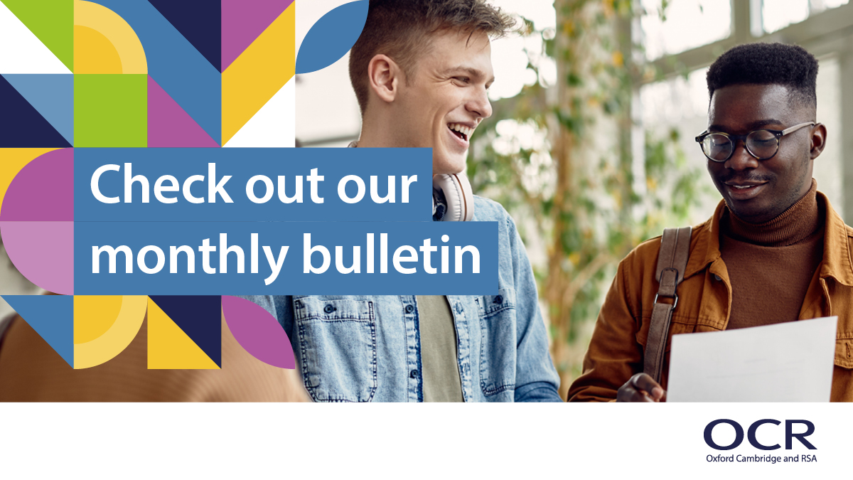 Here's our latest bulletin! We're sharing key dates and deadlines, Ofqual's VTQ information hub, updates from Cambridge Nationals and Cambridge Technicals, professional development events, student support and more!

👉ow.ly/eO8U50V03st