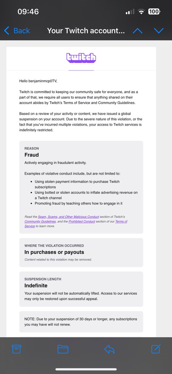 Does anybody know the best course of action to take when a twitch ban appeal gets denied?

I’m at a loss tbh, I didn’t commit any of the actions stated in the email.

I just need to know what to do next!

<a href="/Twitch/">Twitch</a> <a href="/twitchTV/">Twitch</a> #twitch #twitchban