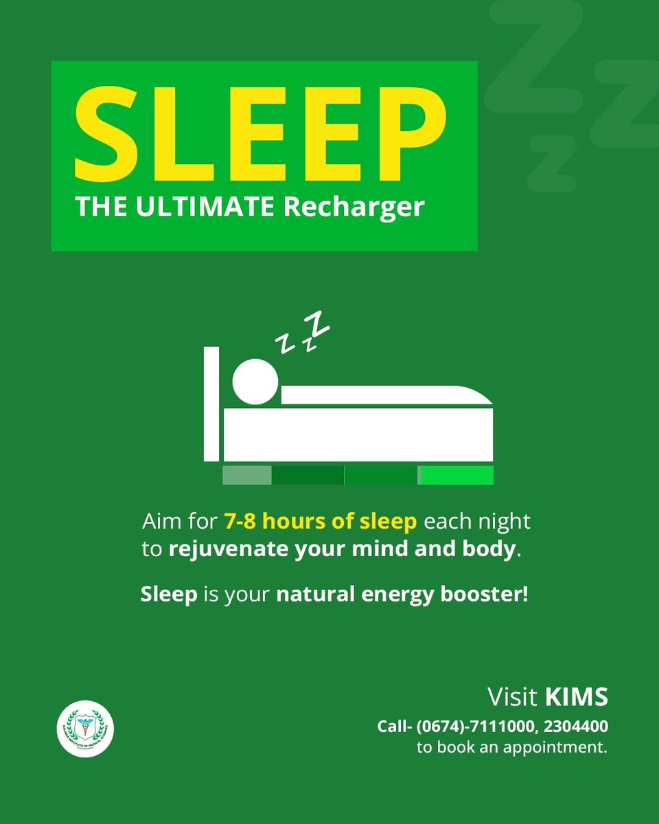 KIMSBBSR's tweet image. Sleep well to live well! Quality rest is key to health. 

#SleepAwareness #KIMSWellbeing #KIMSBBSR