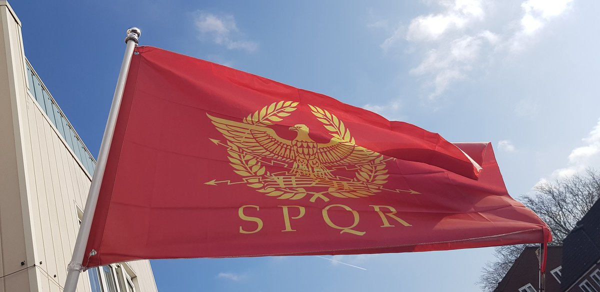 Today's flag comes from the Roman army...S P Q R....