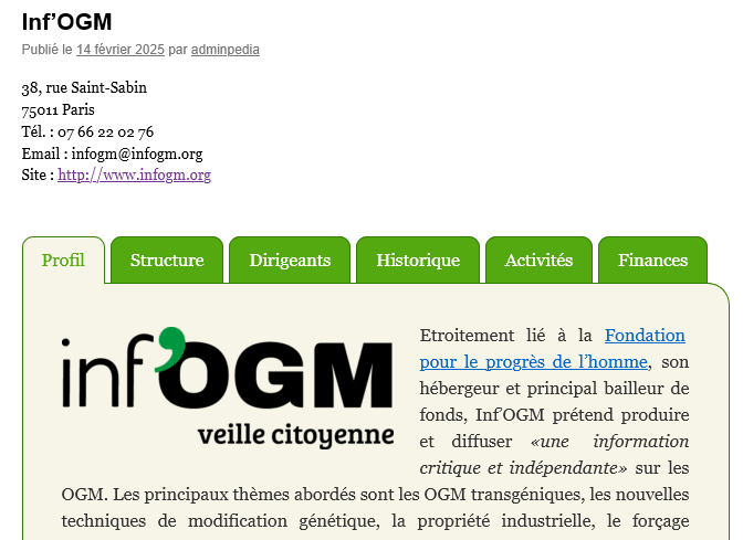 ecolopedia's tweet photo. Mise à jour des éléments concernant Inf'OGM : https://t.co/1BhN7vnbbg https://t.co/ePuyRXlj9K