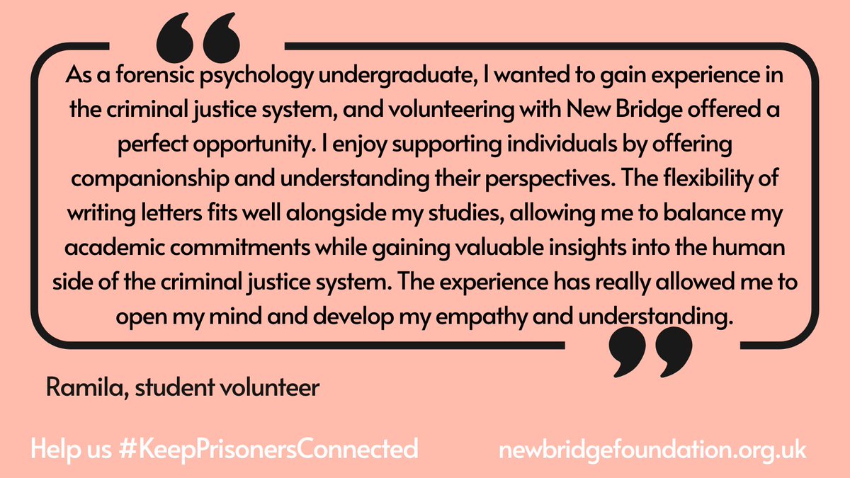 For <a href="/StudentVolWeek/">Student Volunteering Week</a>  Frances &amp; Ramila #student #volunteers talk about developing their confidence, empathy &amp; understanding through #volunteering 
Inspired to join us? Applications are open! 
newbridgefoundation.org.uk/volunteer
#charity #svw2025