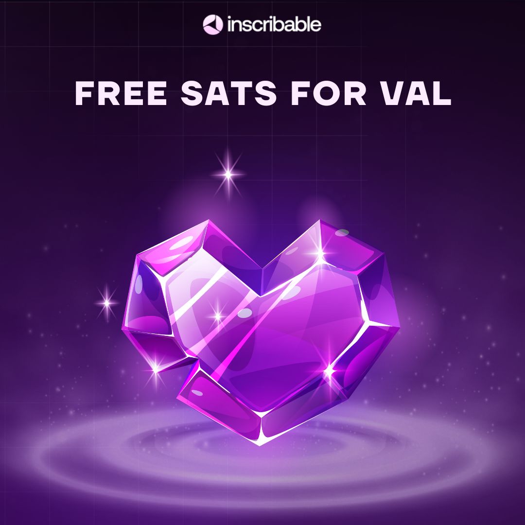 Love is in the air— with free rare sats!

Starting Feb 14th-20th

Everyone will be able to inscribe on our rare sats at zero cost 

Service fee? Zero

How To Participate

🟣 Visit inscribable.xyz/inscribe
🟣 Inscribe item (s)

Feel free to explore other features on the platform as