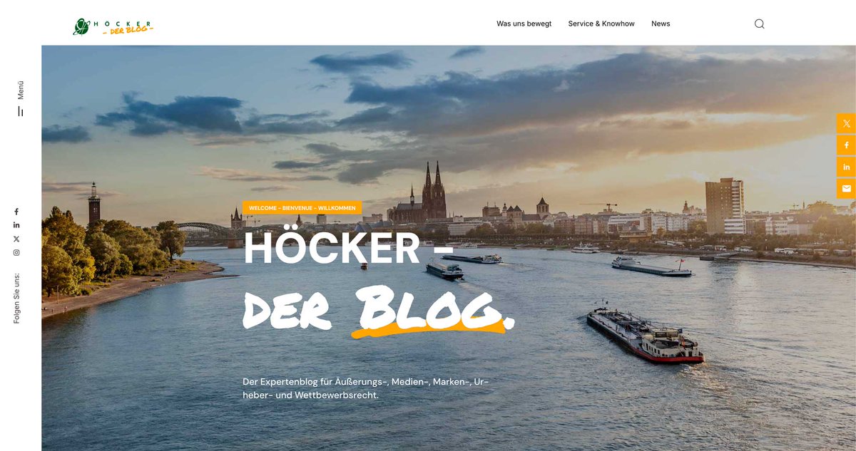 HÖCKER Rechtsanwälte PartGmbB (@hoecker_rae) on Twitter photo HÖCKER „TOP 8 Presserechtskanzlei“
sagt <a href="/Legal500DE/">The Legal 500 Deutschland</a>
„Absolute Zuverlässigkeit, schnelle Reaktionszeiten, hohes Medien- und PR-Verständnis, starke Leistungen und Ergebnisse“
sagen Mitbewerber
legal500.com/c/germany/medi…
"DANKE" sagt das HÖCKER-Team 😉
hoecker.eu/blog/ HÖCKER „TOP 8 Presserechtskanzlei“
sagt <a href="/Legal500DE/">The Legal 500 Deutschland</a>
„Absolute Zuverlässigkeit, schnelle Reaktionszeiten, hohes Medien- und PR-Verständnis, starke Leistungen und Ergebnisse“
sagen Mitbewerber
legal500.com/c/germany/medi…
"DANKE" sagt das HÖCKER-Team 😉
hoecker.eu/blog/