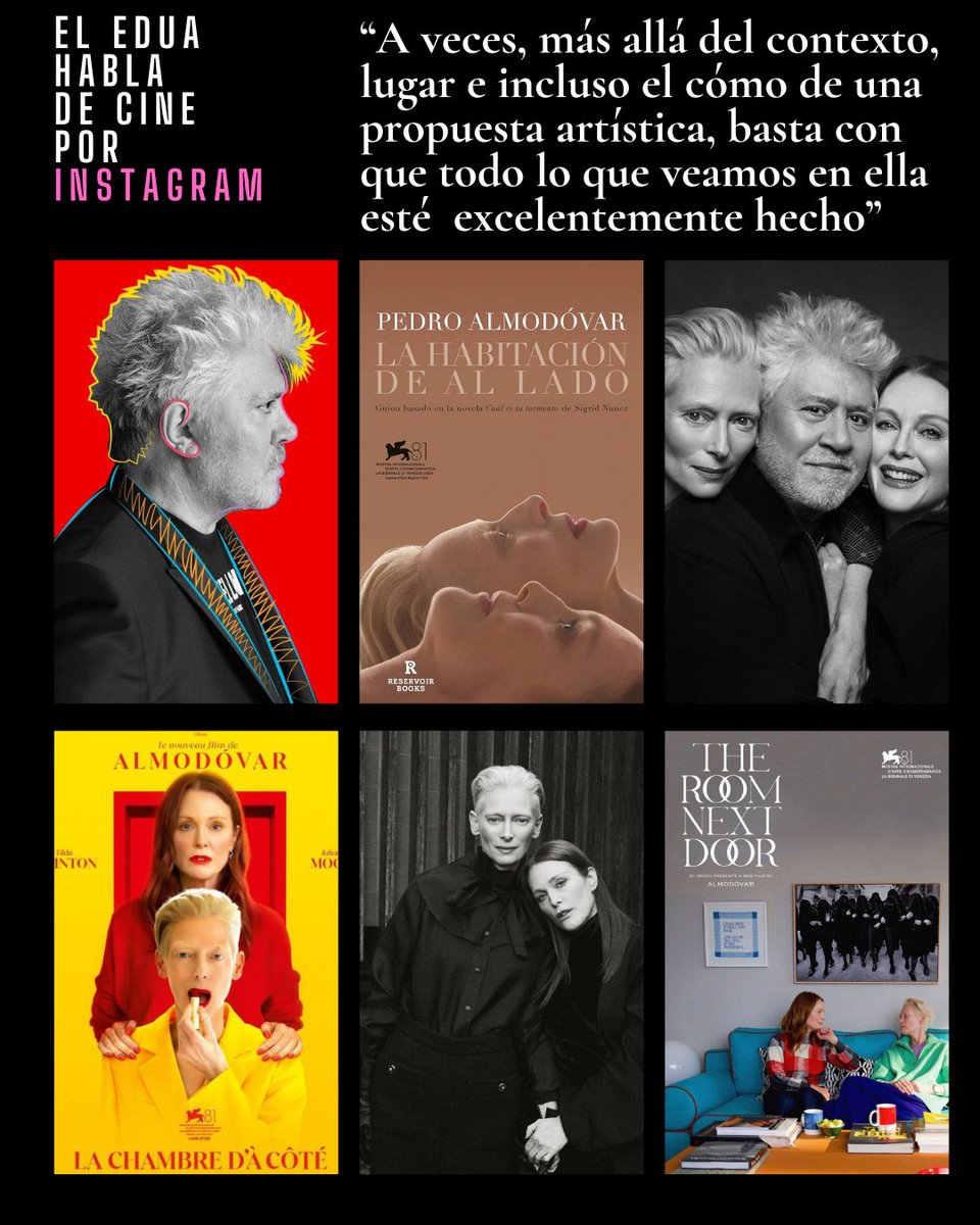 “A veces, más allá del contexto, lugar e incluso el cómo de una propuesta artística, basta con que todo lo que veamos en ella esté excelentemente hecho” <a href="/eldeseo/">el deseo</a> #lahabitaciondeallado #almodovar