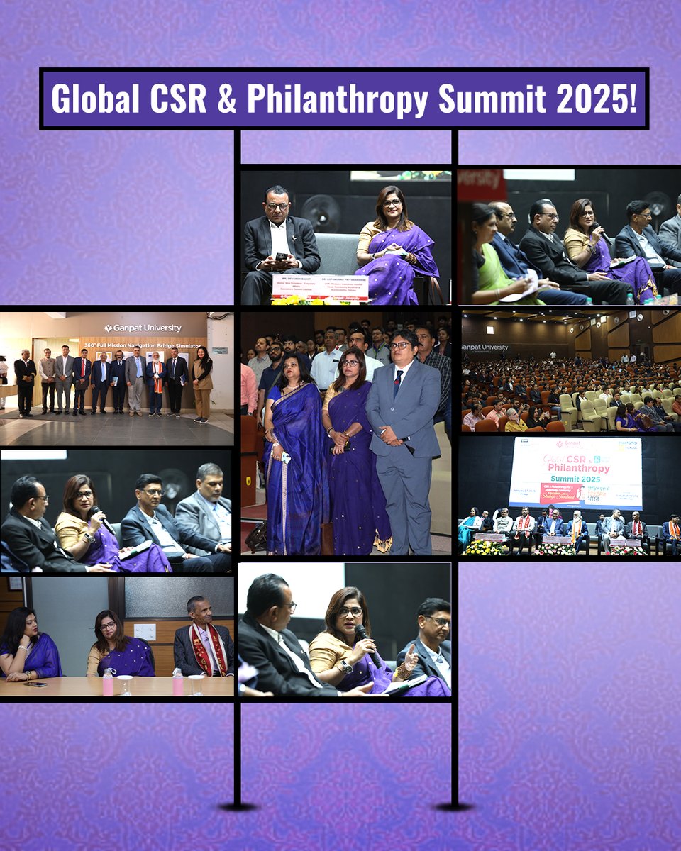 lopa3k's tweet photo. Honored to speak at the Global CSR &amp; Philanthropy Summit 2025 at Ganpat University, discussing CSR &amp; Donor Linkages for Education. Grateful for insightful discussions &amp; collaborations!

#CSRforEducation #Philanthropy #EducationForAll #GanpatUniversity #SustainableImpact #EdTech https://t.co/Y0nrk2F60H