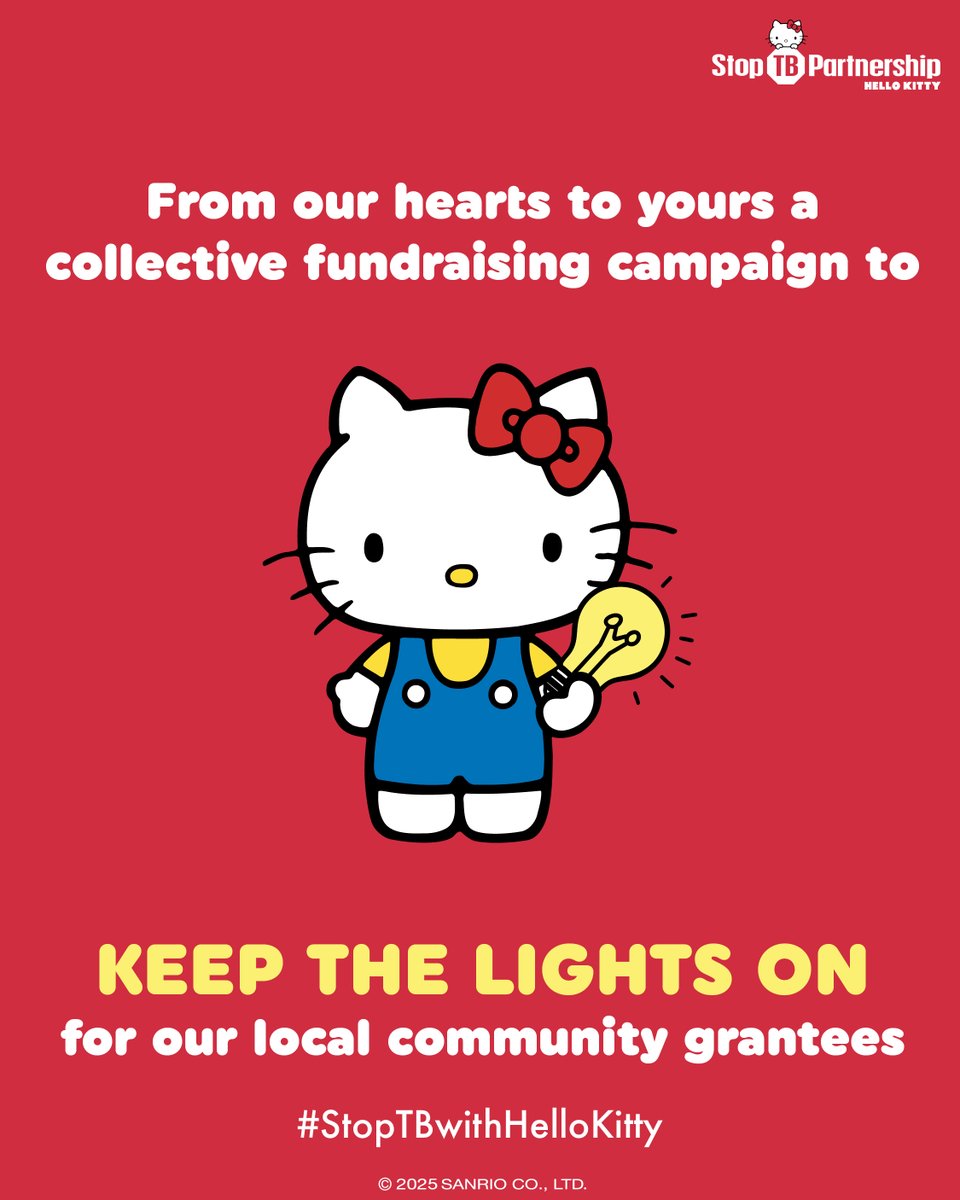 Love is #Hope! TB community orgs. are frontline heroes in #EndTB fight so even small donations can be life-saving. #SupportTBLocalCommunities 
1. #Donate: bit.ly/KeepTheLightsO…
2. SM toolkit: bit.ly/KeeptheLightsO…

#KeepTheLightsOn #ValentinesDay #StopTBwithHelloKitty
