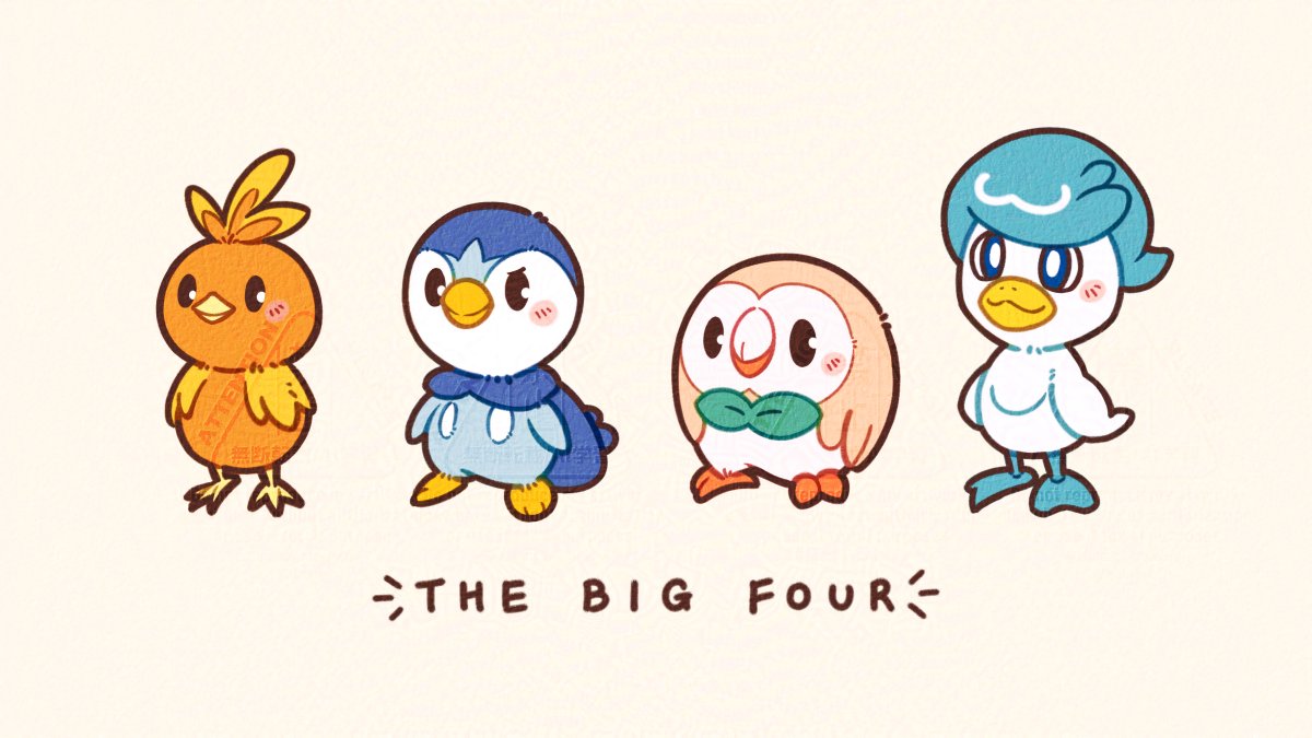「ぼくたちは　たびに　でる！」
鳥御三家　The Bird Starters
#ポケモン #pokemon