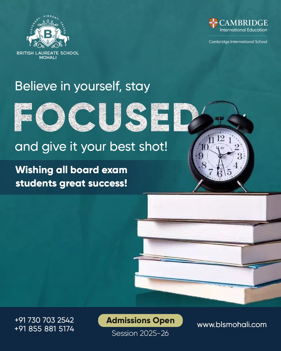 blsmohali's tweet image. A big shoutout to all board exam warriors! 

Stay strong, stay confident, and give it your best shot.
 
BLS Mohali is cheering for you!

#BLSMohali #CambridgeLearning #Boards2025