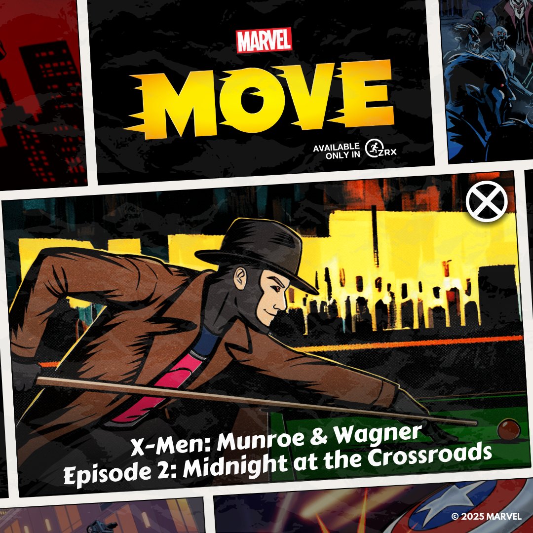 In a town where the stakes are as high as the drama, you're trapped in Mojo’s twisted film noir.

Team up with Storm, Nightcrawler and Gambit to tear down the transmitter.

Episode 2 of X-Men: Munroe &amp; Wagner is now available in Marvel Move.