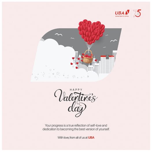 UBA__Zambia's tweet photo. 𝐇𝐚𝐩𝐩𝐲 𝐕𝐚𝐥𝐞𝐧𝐭𝐢𝐧𝐞'𝐬 𝐃𝐚𝐲! ❤️

This Valentine’s Day, we celebrate you—your progress, your growth, and your commitment to becoming the best version of yourself. 

With love, from all of us at UBA. 💌✨

#AfricasGlobalBank #ValentinesDay #LoveIsProgress https://t.co/PJMnmgfR3F