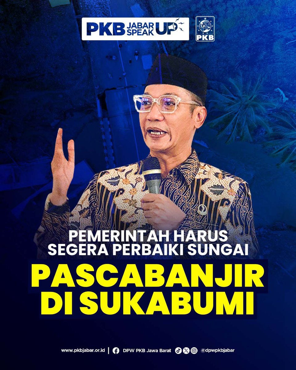 dpwpkbjabar's tweet photo. Pemerintah harus segera memperbaiki dan menormalisasi sungai pascabanjir yang melanda Sukabumi, beberapa waktu lalu.
( @hasimadnan2024 )
Peduli ummat melayani rakyat ๐ฒ๐จ
@DPP_PKB @cakimiNOW @EmHasanuddin @SyaifulHooda @AcepJamaludin01
#dpppkb #dpwpkbjawabarat #cakimin https://t.co/18WMMlJXKn