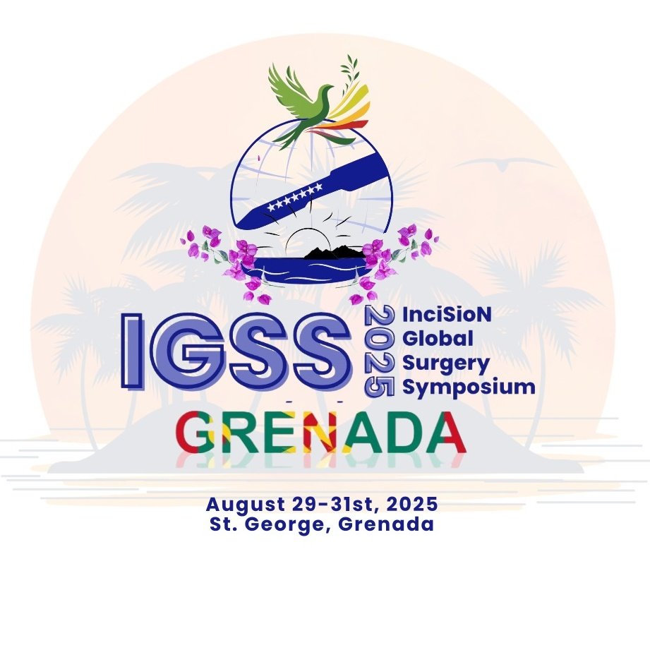 Introducing the official logo of #IGSS2025! 🎉 This year's symposium will take place in Grenada from 29th to 31st August 2025. 🌍✨ Stay tuned for more updates as we unveil for this incredible event! 🔥 

#ComingSoon #TheFutureOfTheOR #InciSioN4GlobalSurgery #GlobalSurgery