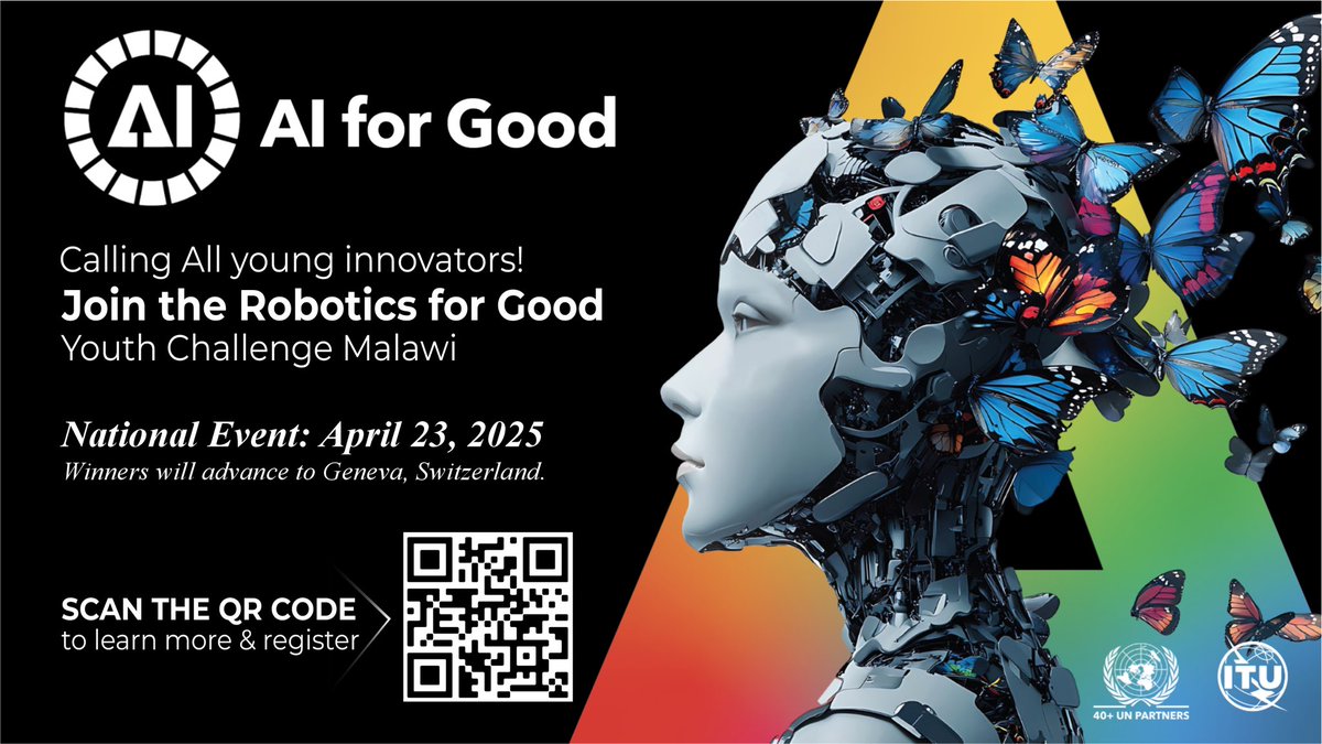 iMoSyS Foundation (@imosysfoundtn) on Twitter photo Calling all young innovators in Malawi. Register now as an individual or team for the Robotics for Good Youth Challenge National Event. Stand a chance to showcase your innovative skills on a global stage. Winners will represent Malawi in Switzerland.<a href="/unwomenmalawi/">UN Women Malawi</a> <a href="/maya_nkoloma/">Maya Nkoloma</a> Calling all young innovators in Malawi. Register now as an individual or team for the Robotics for Good Youth Challenge National Event. Stand a chance to showcase your innovative skills on a global stage. Winners will represent Malawi in Switzerland.<a href="/unwomenmalawi/">UN Women Malawi</a> <a href="/maya_nkoloma/">Maya Nkoloma</a>
