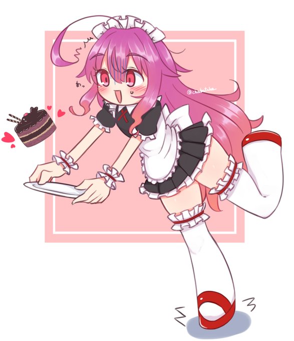 ゆのみちゃんから皆さまにバレンタインのチョコケーキをプレゼント……あっ 