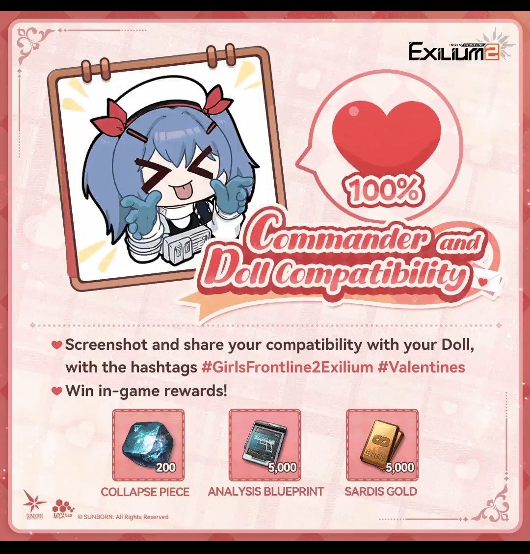 Sussussusus's tweet photo. @GFL2EXILIUM_EN Yeah #GirlsFrontline2Exilium #Valentines https://t.co/ysWV7eGTJu
