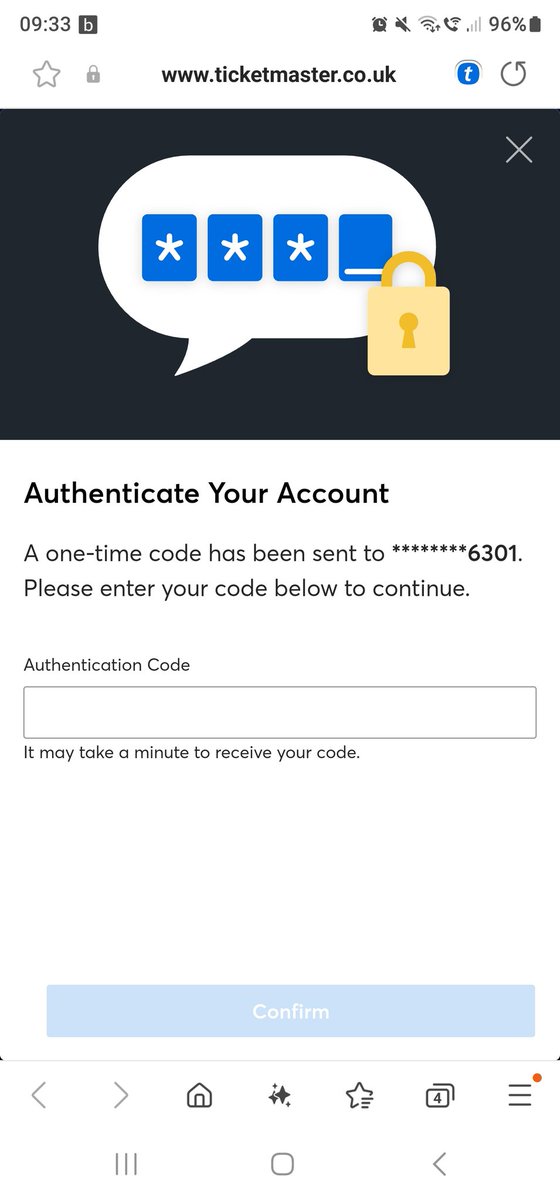 davealty's tweet photo. There HAS to be a better option than @TicketmasterUK @TicketmasterCS out there. What's the point being prompt for a presale/ticket release when it then takes 10 minutes for an authentication to come through and then land you 120,000 in the queue. 🫠🫠🫠 https://t.co/lpGgqnvb7H