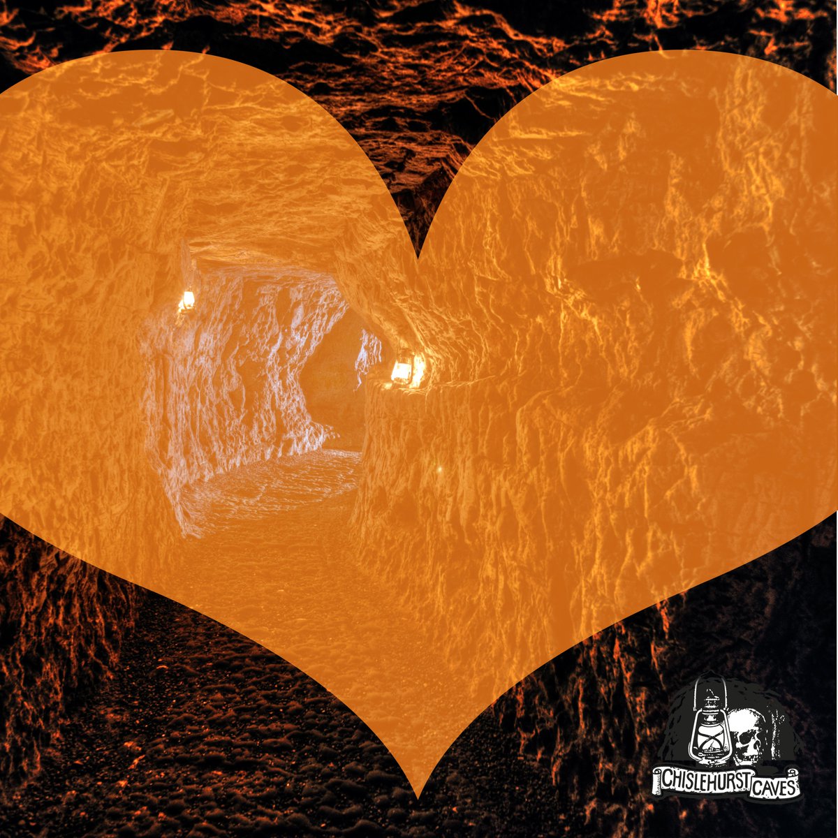 CaveChislehurst's tweet photo. 🧡 Looking for a unique way to spend this Valentine's Day? Then just follow the light. 👉Join one of our tours, for anyone wanting to explore the caves, our gift shop &amp; cafe will also be open! 🎟 Tickets are available at our office on arrival. #valentinesday #chislehurstcaves https://t.co/1oQm47qc6E