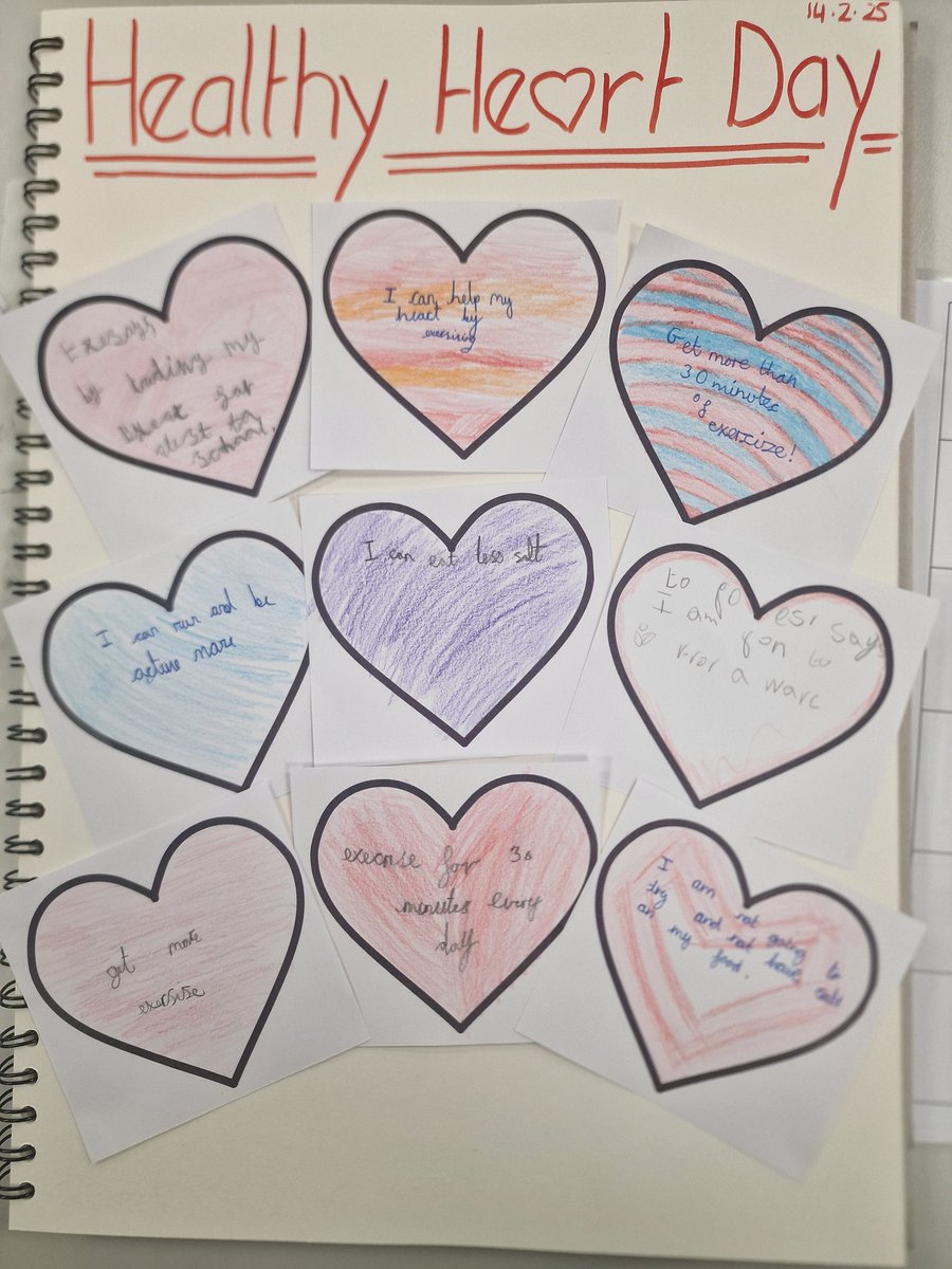 Class 7 have learnt how to keep our hearts healthy this morning. Looking at how we need to eat more fresh fruit &amp; vegetables, exercise more and keep your intake of salt to a minimum. Let's keep our hearts healthy ❤️
