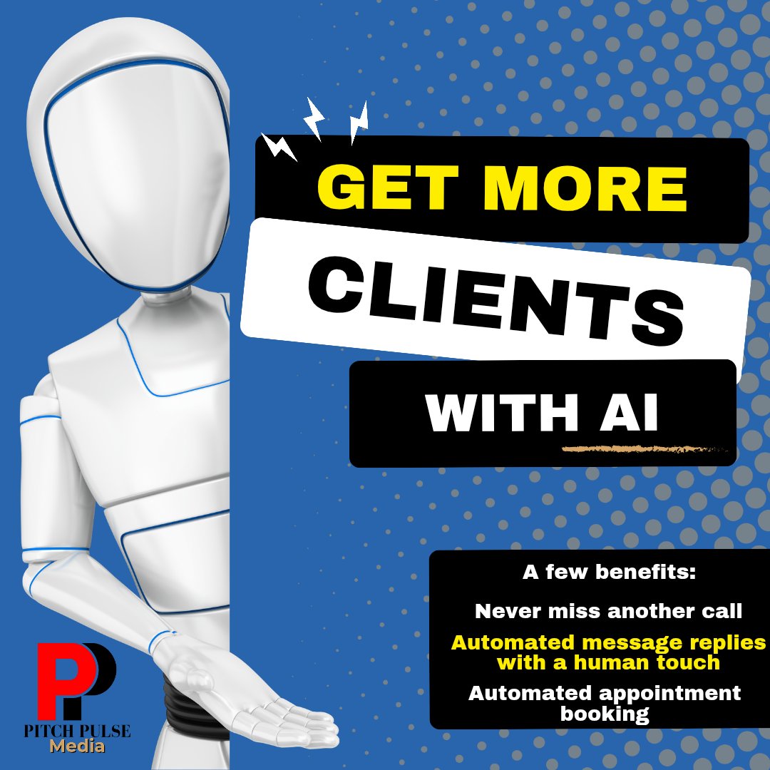 PitchPulseMedia's tweet photo. How Many Calls Is Your Business Missing?

Every missed call is a missed opportunity.

A potential customer rings your business. No one answers. They move on to your competitor. Sound familiar?

This is where AI-powered call answering changes the game. Instead of lost leads, you get:
✅ Instant response to every call.
✅ Customer details captured and emailed to you.
✅ Appointment bookings via SMS, Messenger, and Instagram.

No voicemails. No lost business. Just more leads, more bookings, and more growth.

Are missed calls costing you customers? Let’s fix that.

#AI #BusinessGrowth #LeadGeneration #CustomerExperience #AIForBusiness #MissedCalls #SmallBusinessSolutions