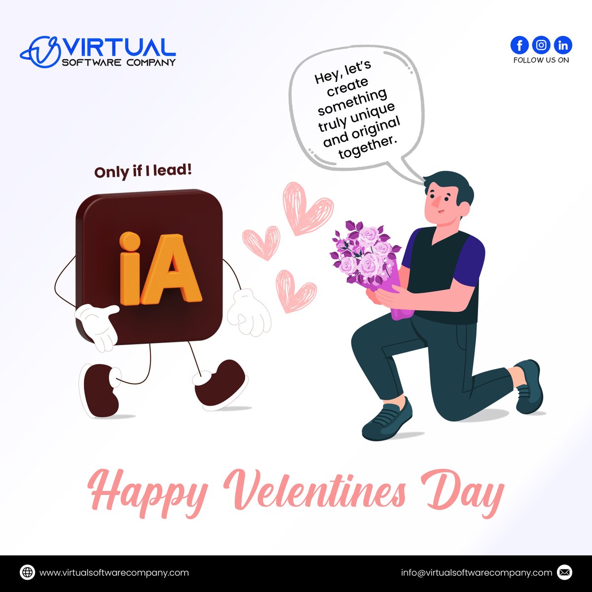 VirtualSoftComp's tweet image. Only if you lead the way🖌️
Let’s create truly unique designs that capture hearts and stand out 💌

Whether it’s custom graphics, branding, or layouts, we’ll make magic together.

#ValentinesDayDesign #CustomDesigns #GraphicDesignLove #ValentineVibes