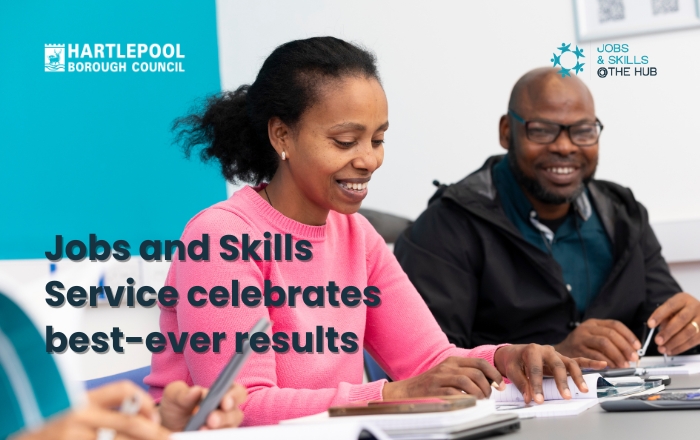 🎉𝗝𝗼𝗯𝘀 𝗮𝗻𝗱 𝗦𝗸𝗶𝗹𝗹𝘀 𝗦𝗲𝗿𝘃𝗶𝗰𝗲 𝗰𝗲𝗹𝗲𝗯𝗿𝗮𝘁𝗲𝘀 𝗯𝗲𝘀𝘁-𝗲𝘃𝗲𝗿 𝗿𝗲𝘀𝘂𝗹𝘁𝘀 🎉

Hartlepool Borough Council’s Jobs and Skills Service has been praised after helping hundreds of residents find jobs and giving support to thousands more.

Together with its