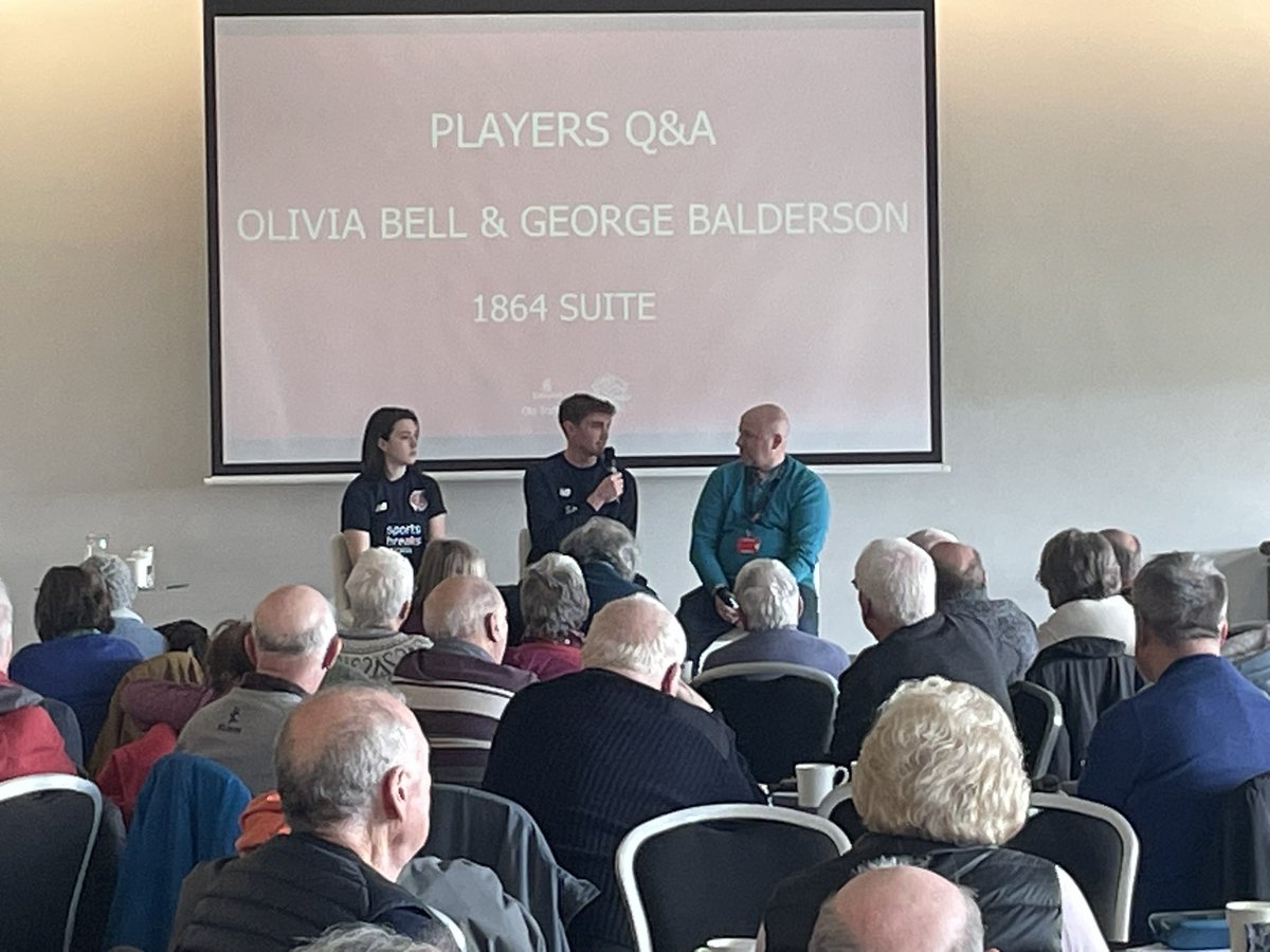 Great to catch up with a few members at the Lancs Cricket coffee morning <a href="/lancscricket/">Lancashire Cricket</a> today - great insight from George and Olivia on pre season prep 🌹🌹🌹