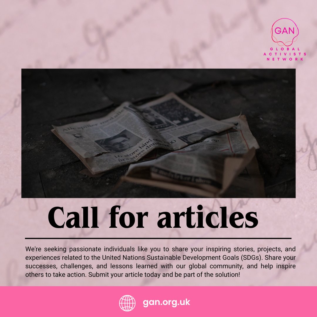 GanLeadership's tweet image. Your Ideas Can Change the World – Write for #GAN!✍️

GAN is calling for articles from changemakers across the globe. Your voice, your insights &amp;amp; experiences matter—let’s share them with the world!

Submit your article today: shorturl.at/LCzbl

#WriteForChange #GlobalImpact