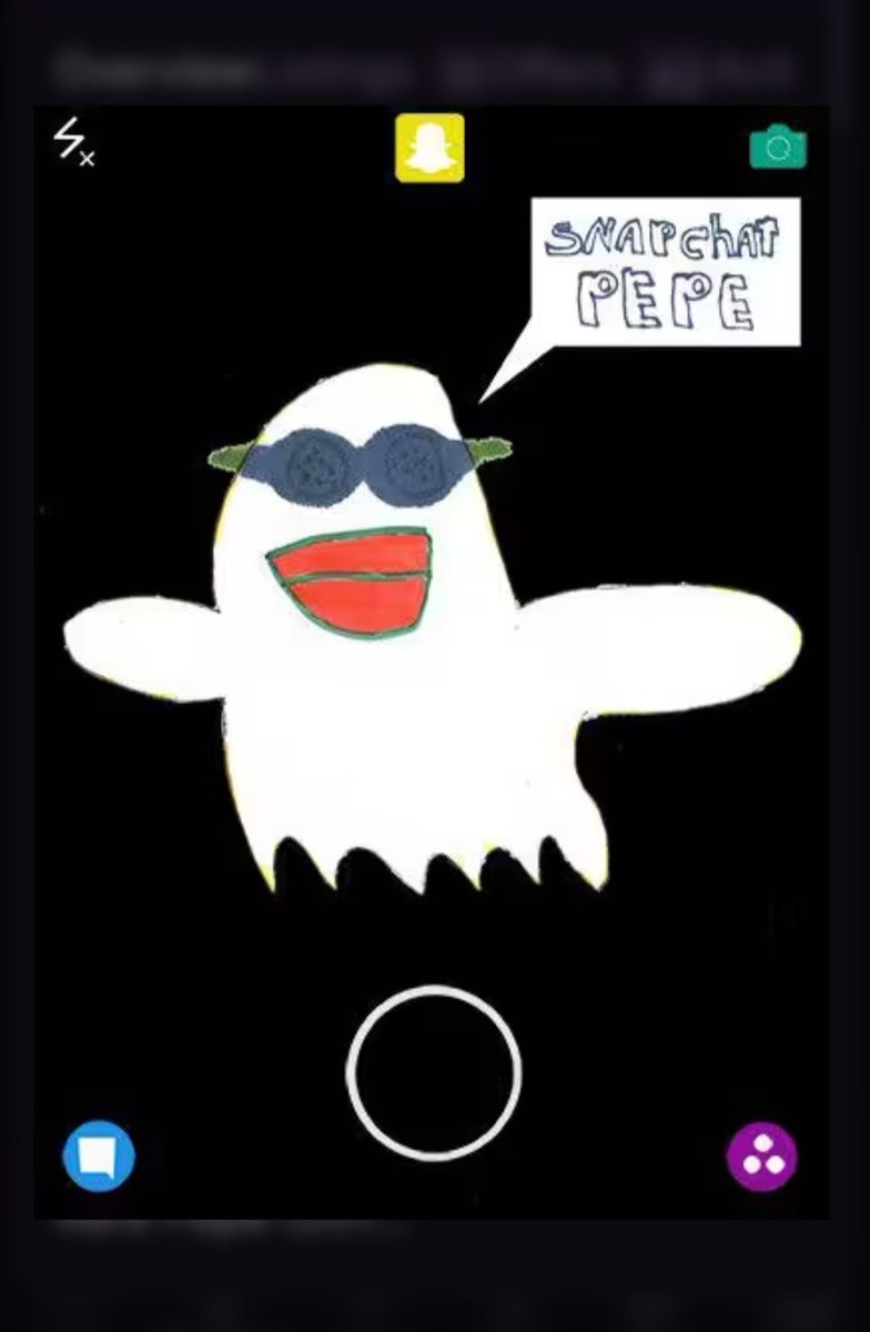 tattoomealways's tweet photo. Picked up this cool mythic SNAPCHATPEPE curated by @EmblemVault. These "Rare Pepes" are vintage works from 2016 to 2018. It's possible to snage a piece cheap and if you're lucky, it can soar in value. The below is from 2016. https://t.co/dQhXKecuRv
