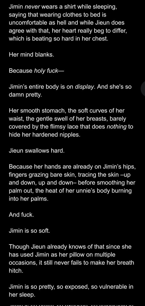 gukkie_verse's tweet photo. I present to you #sinfulfriday wip 🔞
Please DON'T read if it's not your cup of tea 🫶🏼
TW // somno, dub-con, fem jikook https://t.co/JAwk43Hb9x