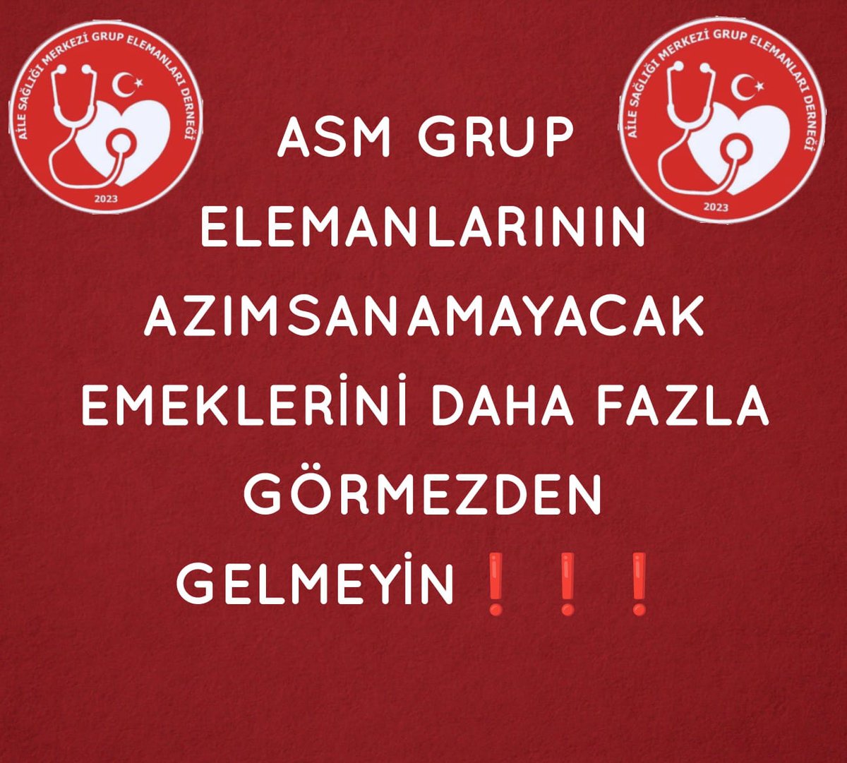 <a href="/asmgruplandirma/">Aile Sağlığı Merkezi Grup Elemanları Derneği</a> <a href="/drmemisoglu/">Prof. Dr. Kemal Memişoğlu</a> Diploma hakkımız olan sağlıkçı sıfatımızı kullanmak istiyoruz 
 
#AsmGrupElemanınaKadro