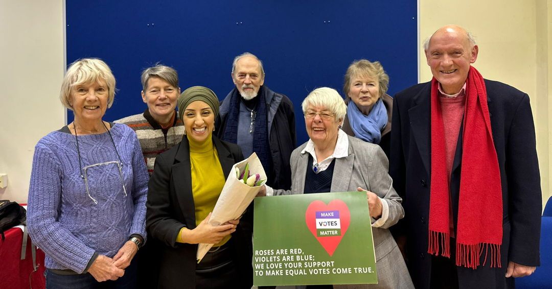 Abtisam Mohamed (@abtisam_mohamed) on Twitter photo Thanks to <a href="/Sheff4Democracy/">Sheffield for Democracy</a> and <a href="/MakeVotesMatter/">Make Votes Matter</a> for the Valentine’s Day flowers!
Sheffield for Democracy and MVM are doing some great work in the promotion of proportional representation, which I will continue to champion in Parliament.
Together, we can #MakeVotesMatter Thanks to <a href="/Sheff4Democracy/">Sheffield for Democracy</a> and <a href="/MakeVotesMatter/">Make Votes Matter</a> for the Valentine’s Day flowers!
Sheffield for Democracy and MVM are doing some great work in the promotion of proportional representation, which I will continue to champion in Parliament.
Together, we can #MakeVotesMatter