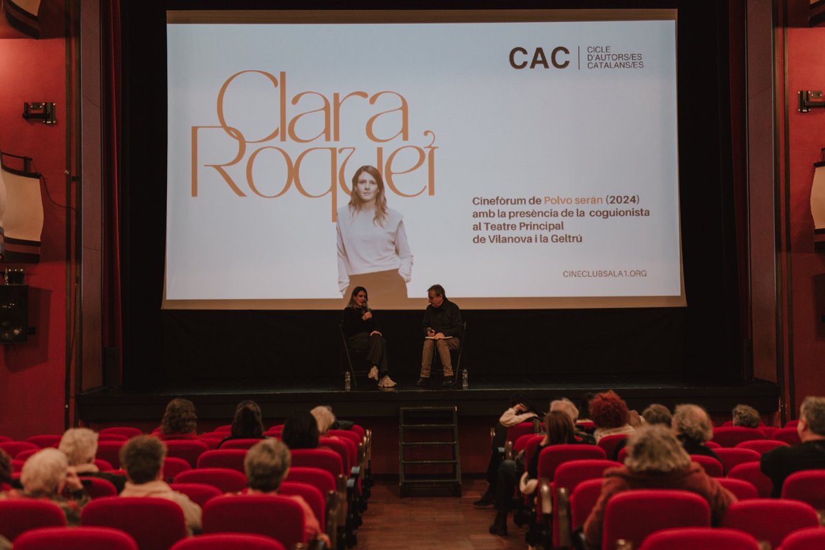 Gràcies Clara Roquet, coguionista de 'Polvo Serán' dirigida per Carlos Marques-Marcet per venir al Cineclub Sala1 a compartir la teva experiència fent la películ·la. Et desitgem lo millor en la teva carrera professional!