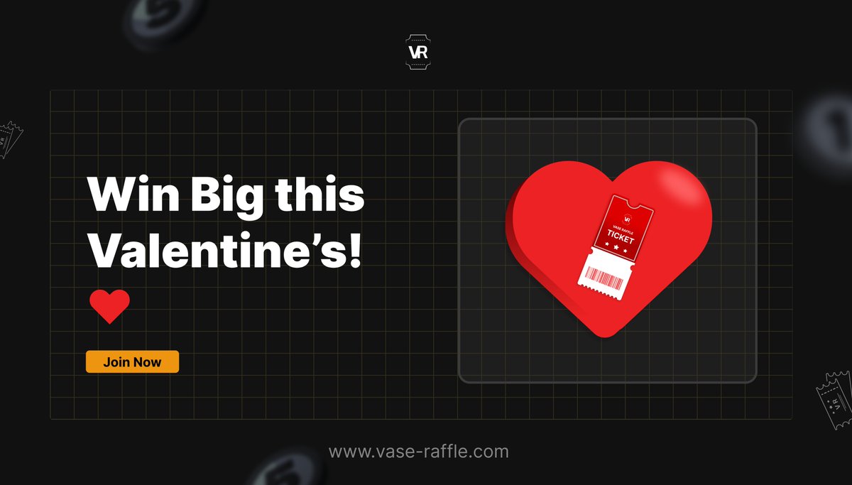 This Valentine's Day, spread love and luck with Vase Raffle! 🎟️ 

Whether you're celebrating with a special someone or embracing self-love, it's the perfect time to win big and make this day unforgettable!

#ValentinesDay #Valentinesday2025 #bigwins #vaseraffle