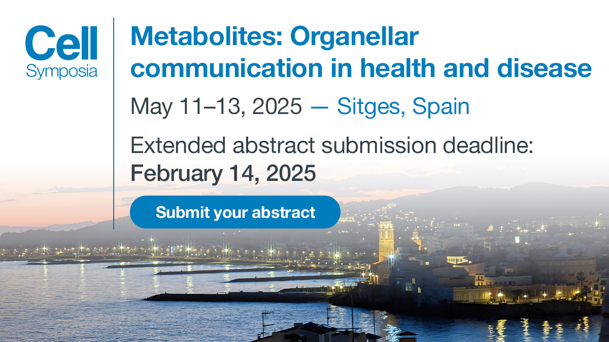 Cell Metabolism (@cell_metabolism) on Twitter photo Last Chance! Deadline Today! Donāt miss your opportunity to submit an abstract for <a href="/CellSymposia/">Cell Symposia</a> Metabolites: Organellar Communication in Health and Disease, May 11ā13, 2025, in Sitges, Spain. #CSMetabolites2025
Submit now: hubs.li/Q035Z3r-0 Last Chance! Deadline Today! Donāt miss your opportunity to submit an abstract for <a href="/CellSymposia/">Cell Symposia</a> Metabolites: Organellar Communication in Health and Disease, May 11ā13, 2025, in Sitges, Spain. #CSMetabolites2025
Submit now: hubs.li/Q035Z3r-0
