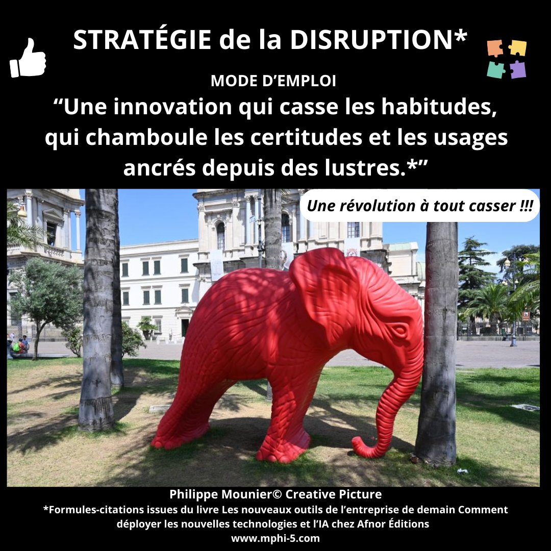 mphi_5's tweet photo. 🎏 "STRATÉGIE DE LA DISRUPTION OU RÉVOLUTION À TOUT CASSER !!!
#ParisSaclaySummit  #ParisAISummit #Economie 
@TheGarageNews @LYVE_Lyon @IncubTelecom @GoEntrepreneurs @conseils_inno #Entrepreneur https://t.co/dKJwB4KO98