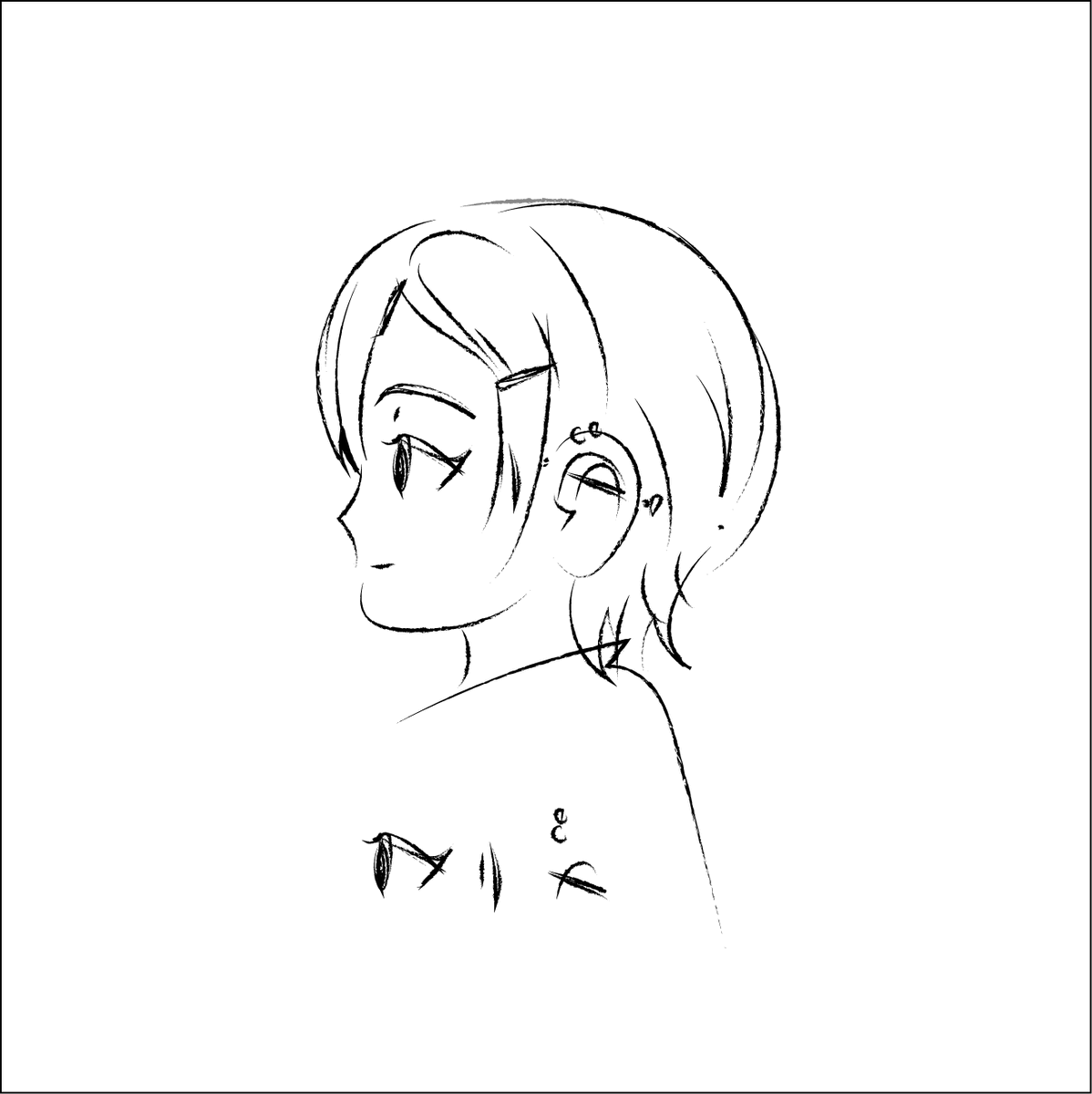 tseyeview's tweet photo. 「マンガ」の文字を線画に忍ばせた横顔
#drawing #illustration #文字絵 #お絵描き好きさんと繋がりたい #manga https://t.co/COwsk8xWDR