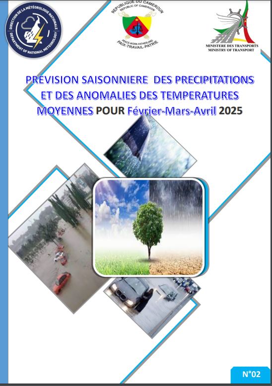 DMN_CMR's tweet photo. ℹ️PREVISION SAISONNIERE DES PRECIPITATIONS POUR Février, Mars et Avril 2025

   Validité: Février, Mars et Avril2025 
 Bulletin pdf: https://t.co/n1dlzskw2I

(Partie 1/2) https://t.co/pYlQ8qc2p7