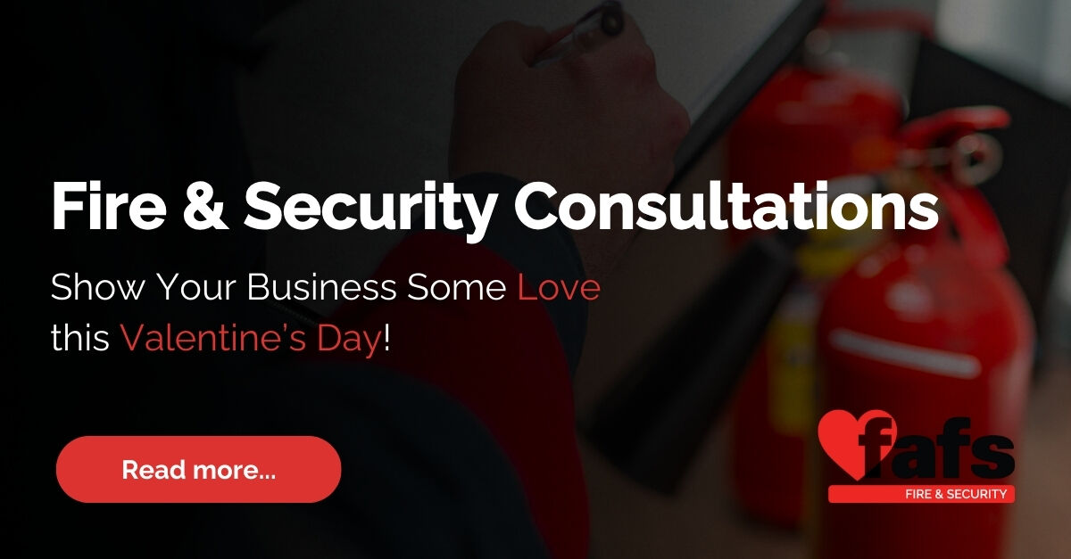 Show your business some love this Valentine’s Day! 

Prioritise safety with a tailored Fire &amp; Security consultation from FAFS. Our experts ensure compliance, efficiency &amp; protection for your people &amp; assets.

Book today: bit.ly/4aZ2DLy

#ValentinesDay #FireAndSecurity