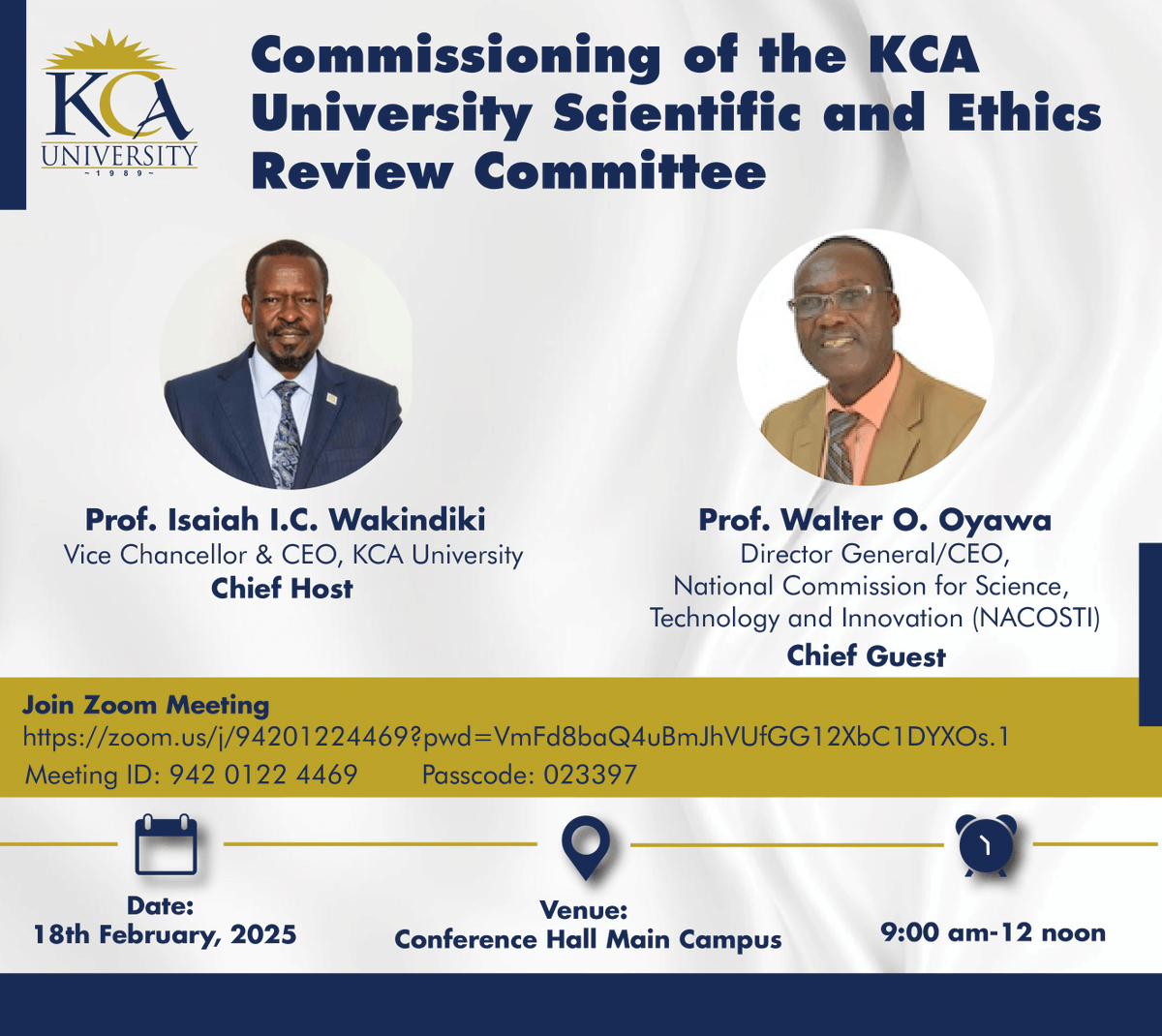 KCA University (@kcauniversity) on Twitter photo We're shaping the future of credible, impactful, and responsible scientific inquiry an initiative at a time!
<a href="/nacosti/">National Commission for Science,Tech & Innovation</a>
#KcauLevelUp We're shaping the future of credible, impactful, and responsible scientific inquiry an initiative at a time!
<a href="/nacosti/">National Commission for Science,Tech & Innovation</a>
#KcauLevelUp
