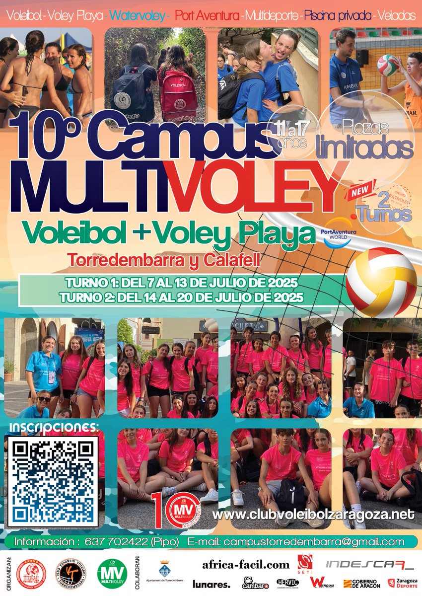 🔟 Campus <a href="/MultiVoley/">MultiVoley</a> en Torredembarra y Calafell.

El #Voleibol y #VoleyPlaya, vuelven a ser los protagonistas del verano. 

Llega nuestro 10° aniversario con dos turnos cargados de entrenamientos, partidos, diversión y muchas sorpresas.

Inscripciones:

docs.google.com/forms/d/e/1FAI…