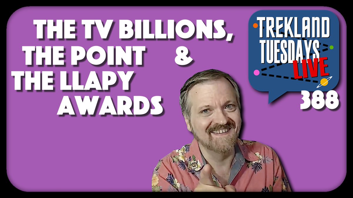 larrynemecek's tweet photo. π NEW VIDEO! β#StarTrek: The TV Billions, the Point, and the #LLAPyAwards" | #TreklandTuesdays #388 is now up in short form on my YouTube channel. https://t.co/mn5t8RrZ13
#drtrek #trekland #lifesupportlive #VTC @VirtualTrekCon https://t.co/6dZ6IfhNdU