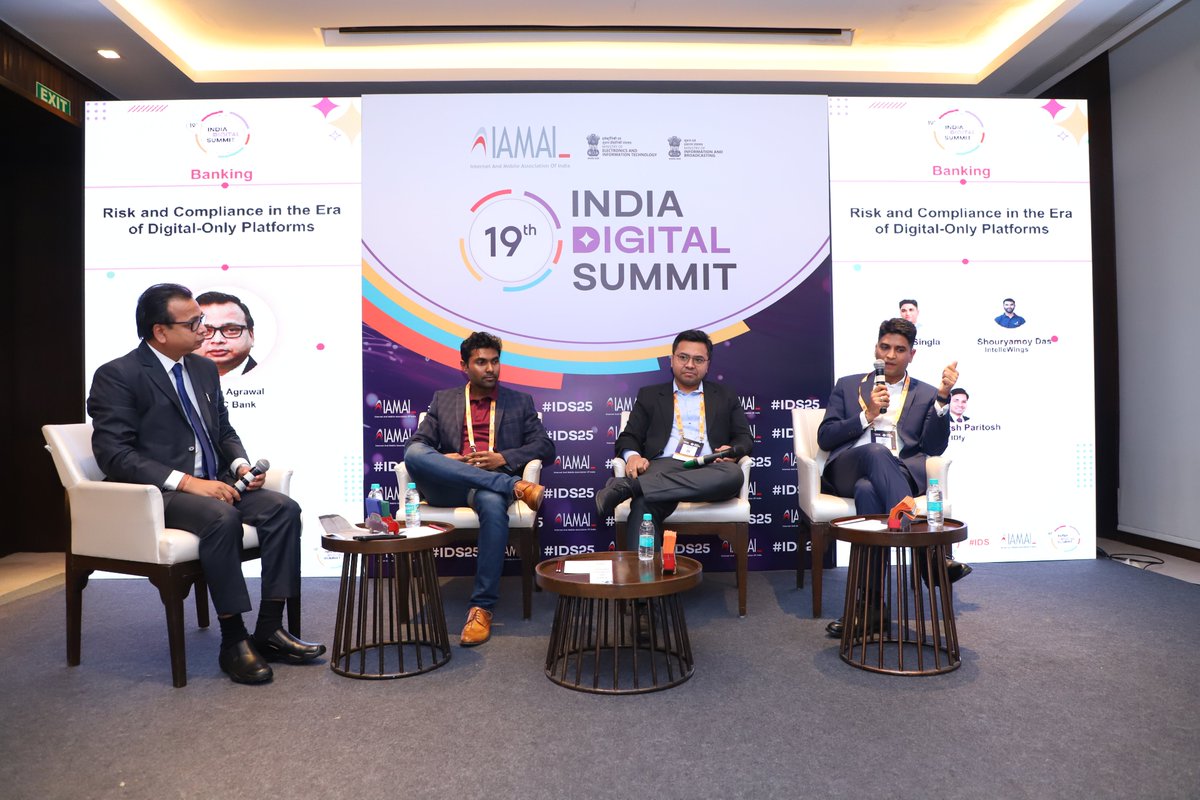 At #IDS25, industry experts delved into the evolving challenges of risk management and compliance in a digital-first world. Mr Aman Singla, Mr Prakarsh Paritosh, Mr Shouryamoy Das, &amp; Mr Manish Agrawal shared insights on the future of digital trust in financial services.
