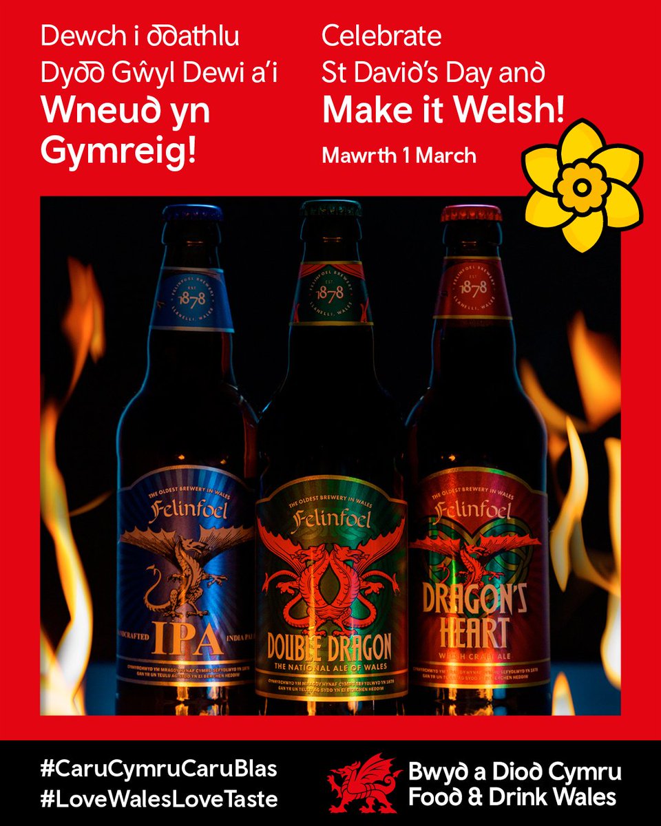 🌼Make it Welsh this St David's Day! Get your orders in now in time to celebrate this weekend.

felinfoel.com/the-brewery-sh…