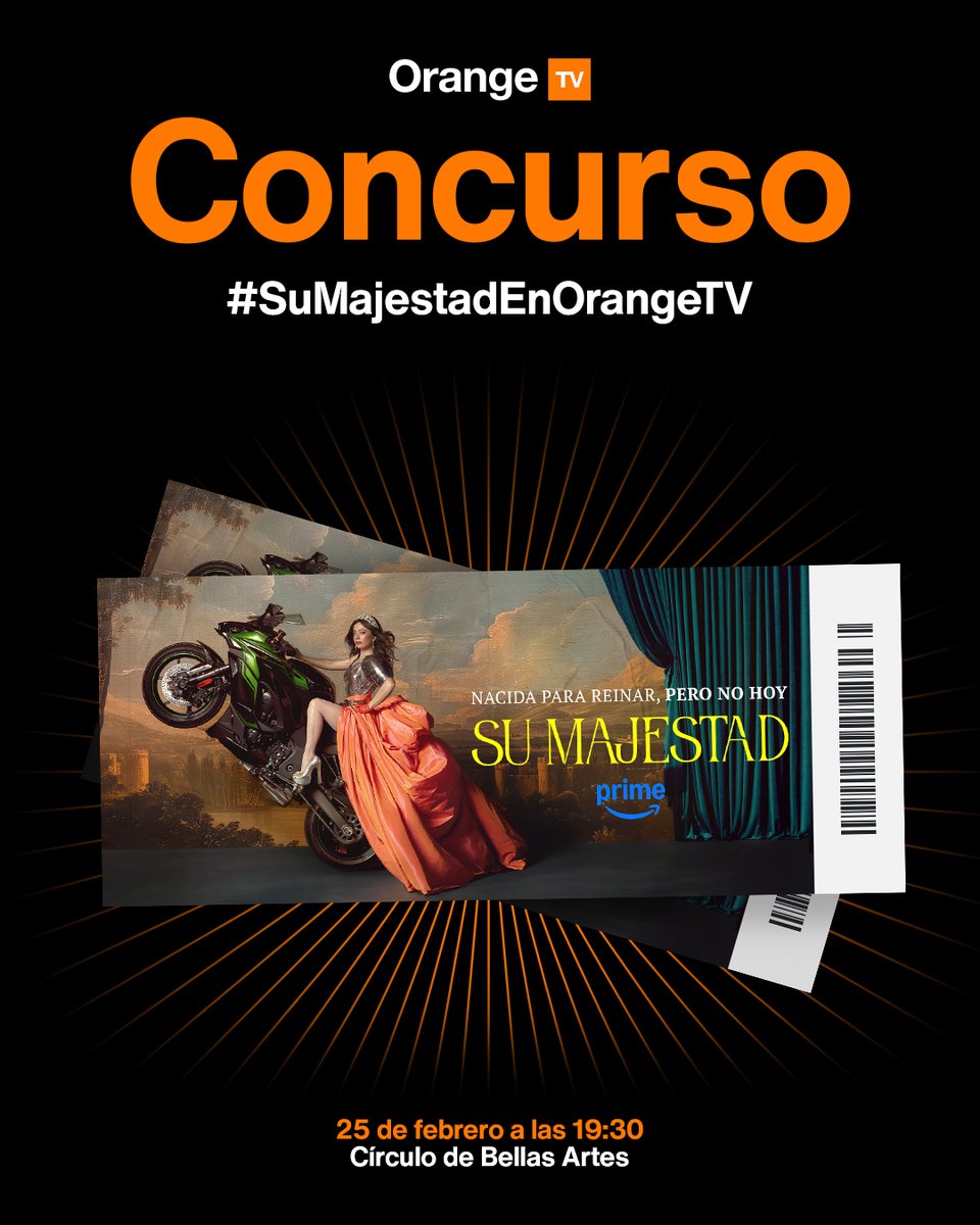 CONCURSO 👑🏰👸🏻👠💅🏻 ¿Quieres ser de la realeza por un día? Te invitamos al preestreno de #SuMajestad gracias a Prime Vídeo. 

¡Participa!

🔁 Haz RT
✅ Sigue a @orangetv_es y <a href="/PrimeVideoES/">Prime Video España</a>  
💬 Dinos tu nombre monárquico + #SuMajestadEnOrangeTV

BBLL: bit.ly/concursosumaje…